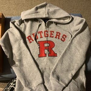 Rutgers gray half zip sweatshirt